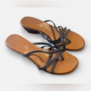 Toscanella | Made In Italy Sandals with Denim Straps Size 10